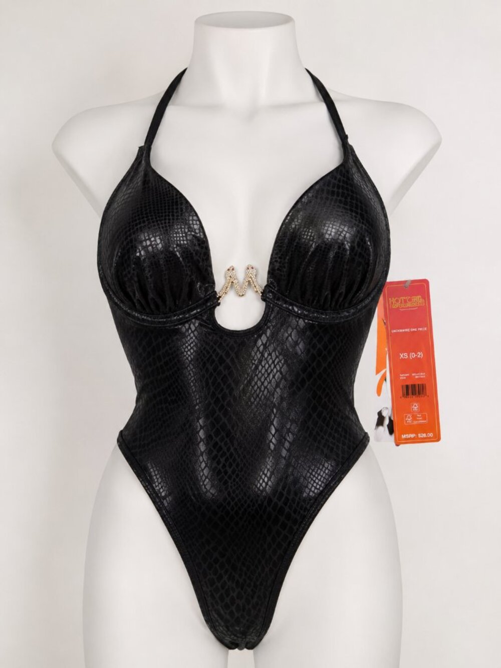 Hot Girl Summer Megan Thee Stallion Black Underwire One Piece XS NWT